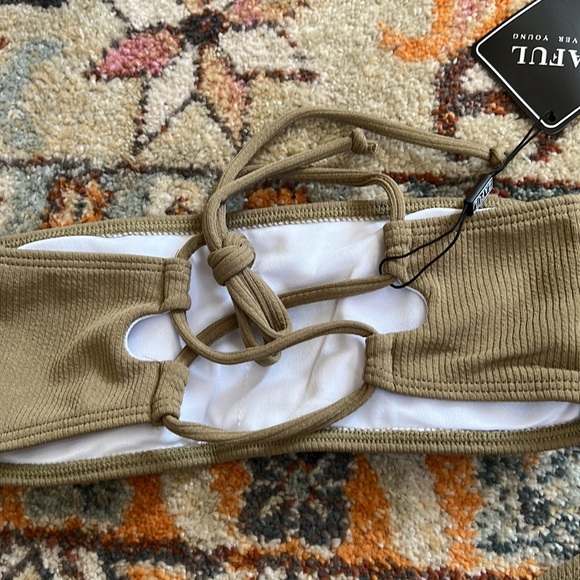 NWT Zaful Khaki Green Neutral Bikini Set - Picture 8 of 8